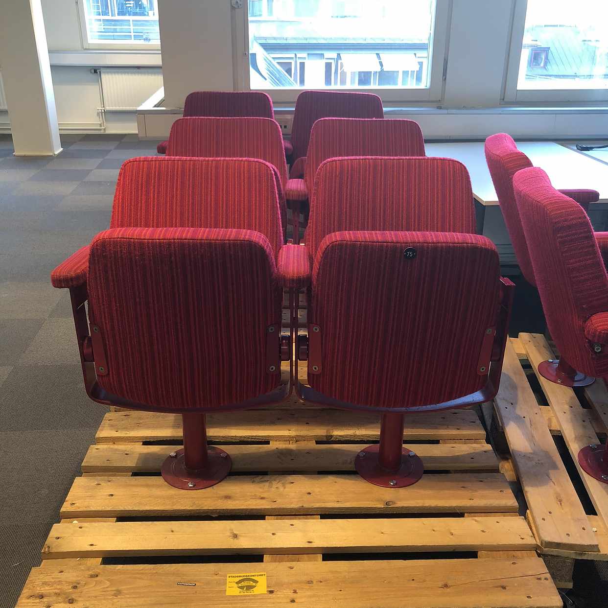 image of Red cinema chairs - Stockholm