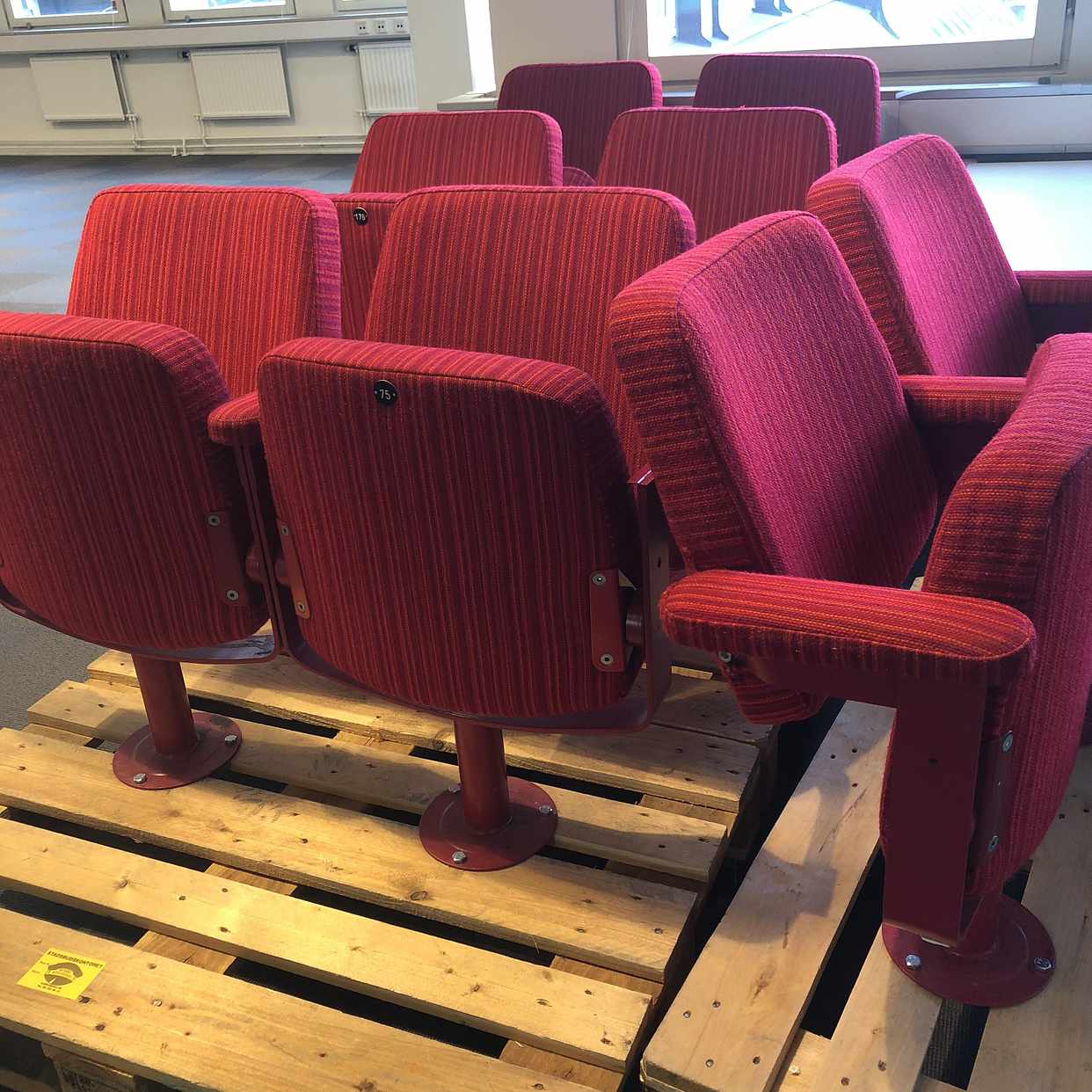 image of Red cinema chairs - Stockholm