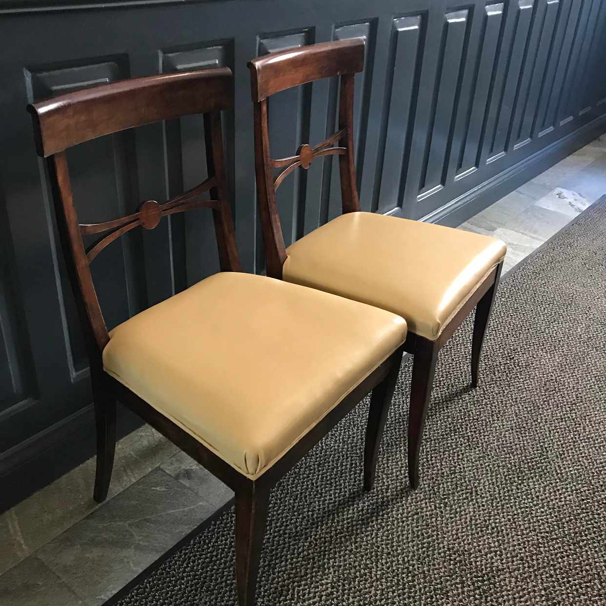 image of 2 wooden chairs - Stockholm City