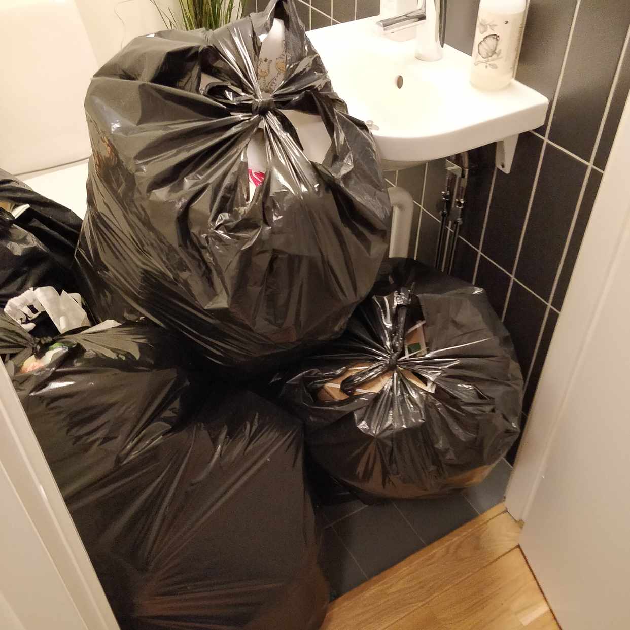 image of 7 sopsäckar skräp - Bromma