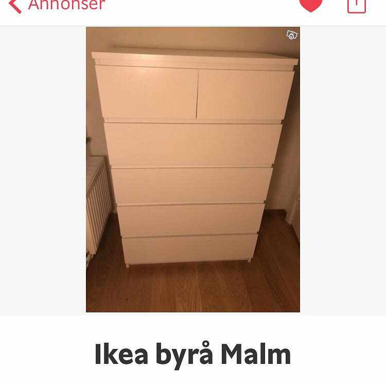 image of Malm byrå från blocket - 