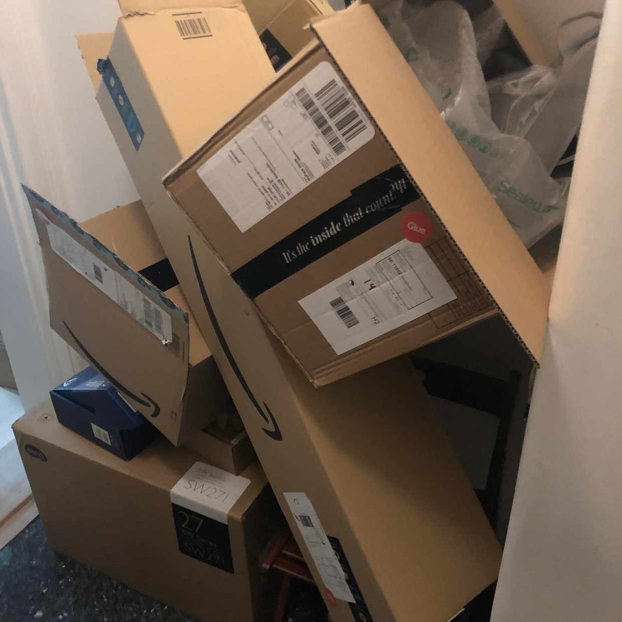 image of Cardboard from deliveries - Stockholm City