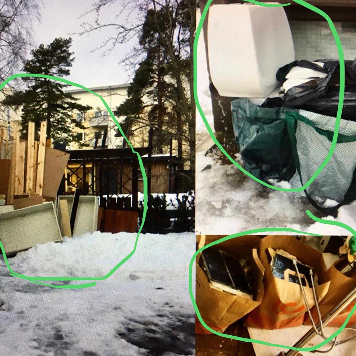 image of Byggskräp: virke, toa osv - Skarpnäck