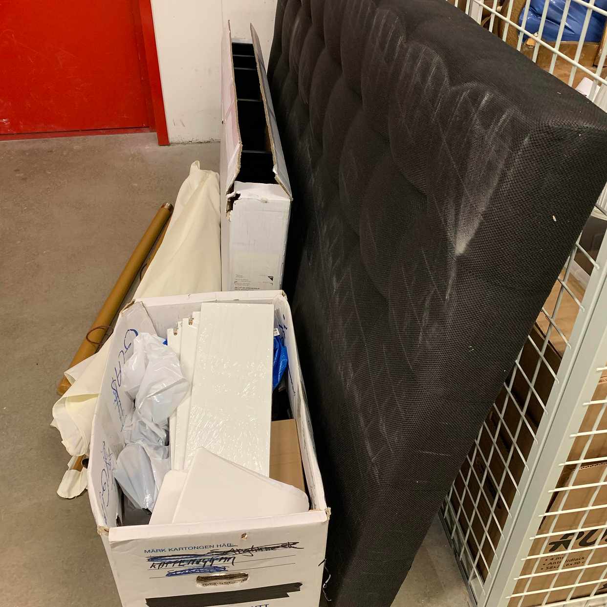 image of Headboard, box, shelf - Stockholm