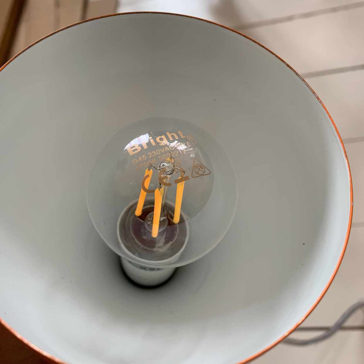image of Fin orange lampa, retro - Stockholm City