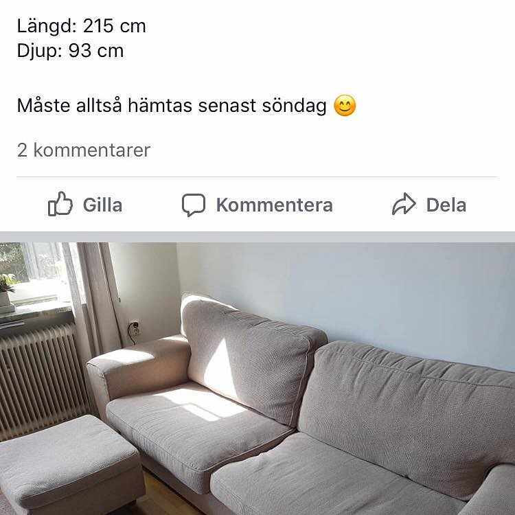 image of Hämta/lämna soffa/fotpall - 