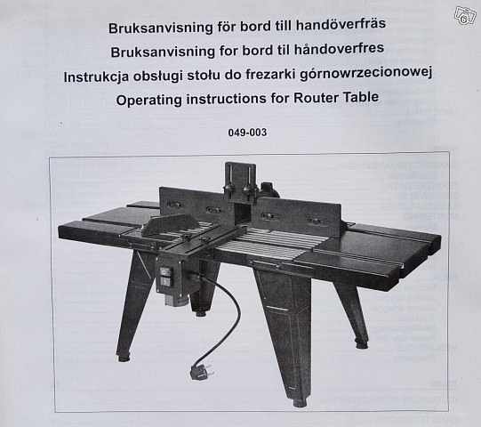 image of Överhandsfräs med bord - 