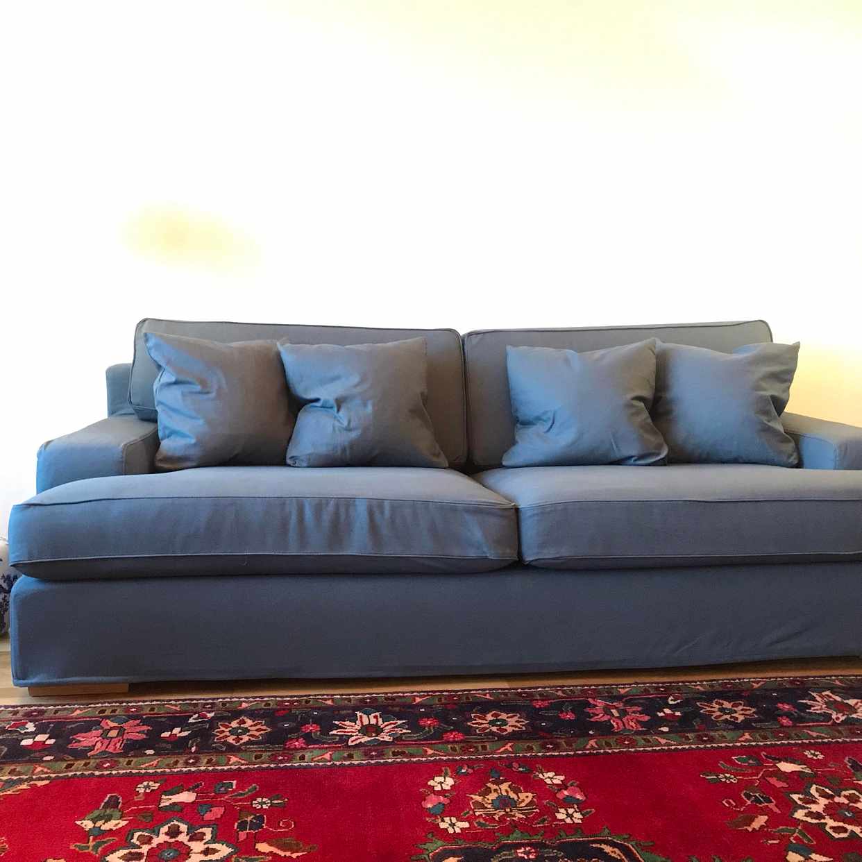 image of Blå IKEA soffa + fåtölj - Hägersten