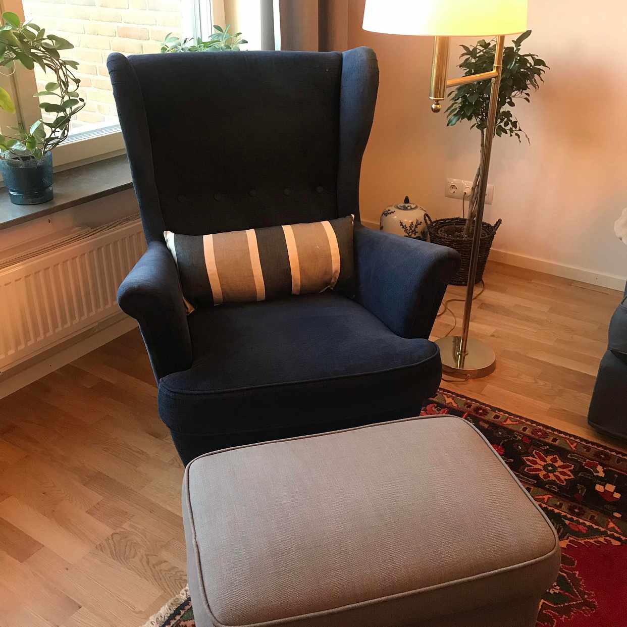image of Blå IKEA soffa + fåtölj - Hägersten
