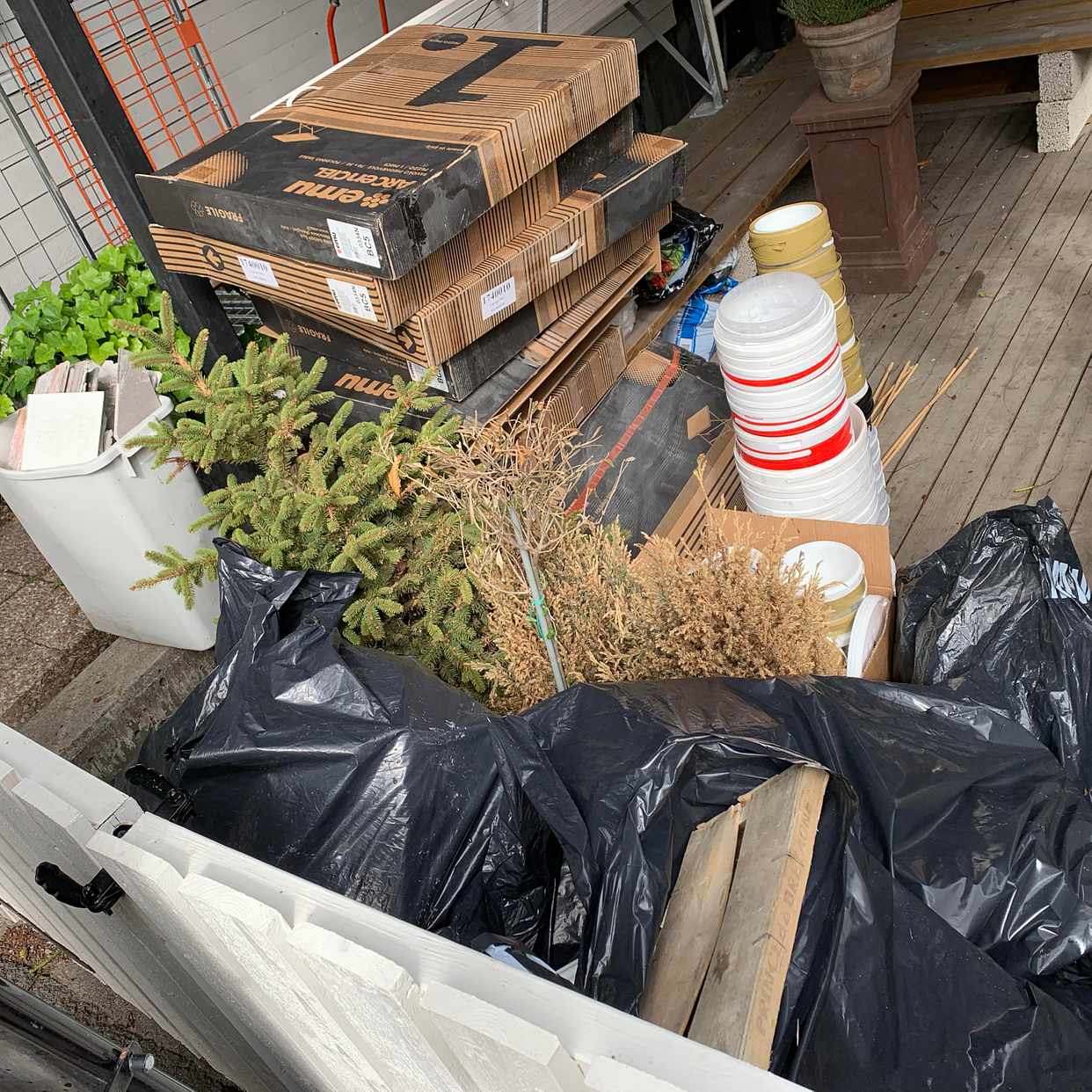 image of Växter plast kakel karton - Enskede