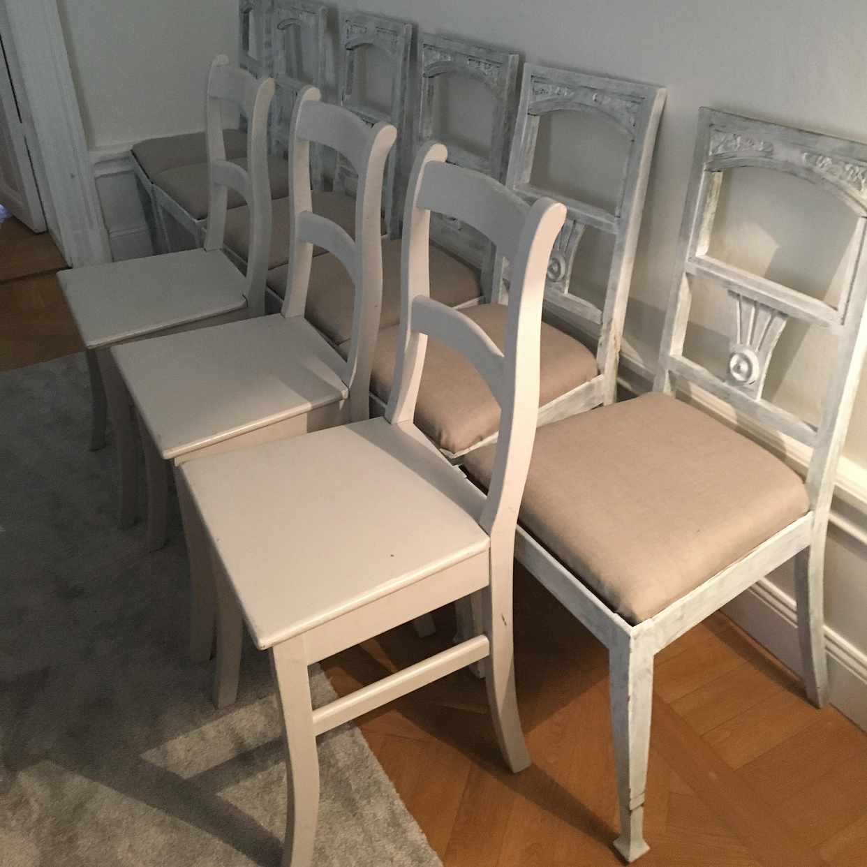 image of 12 stolar, kartonger - 