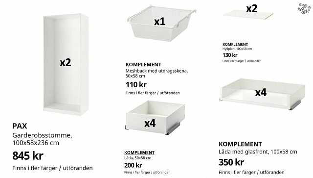 Ikea Pax Med Inredning Tiptapp