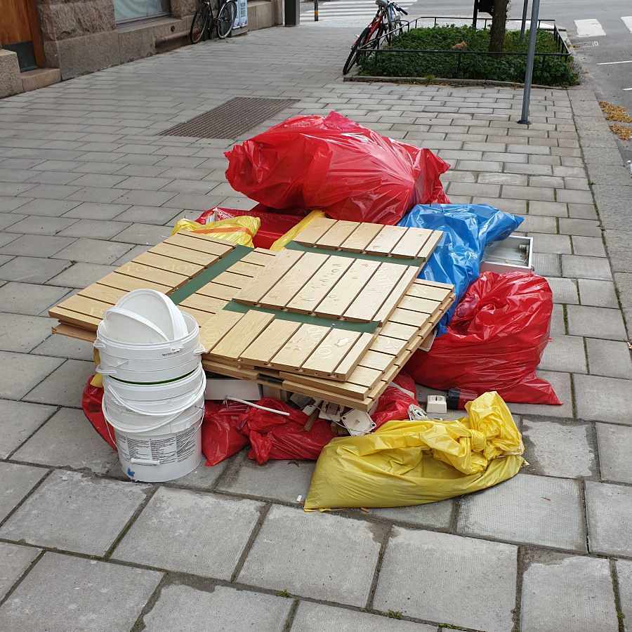 image of Avfall efter renovering - Stockholm