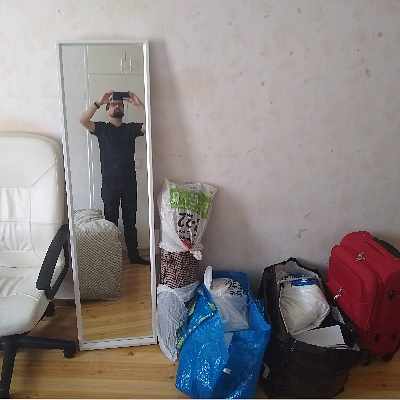 image of Mirror, chair & bags - 