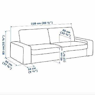 image of Soffa 3-sits Ikea Kivik - 