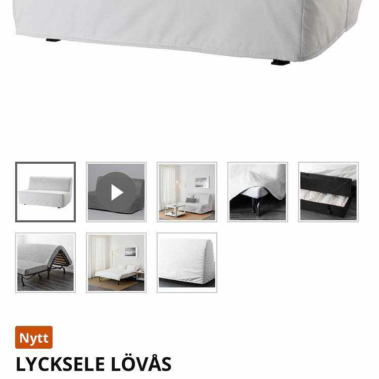image of 2sits bäddsoffa LYCKSELE - Bandhagen
