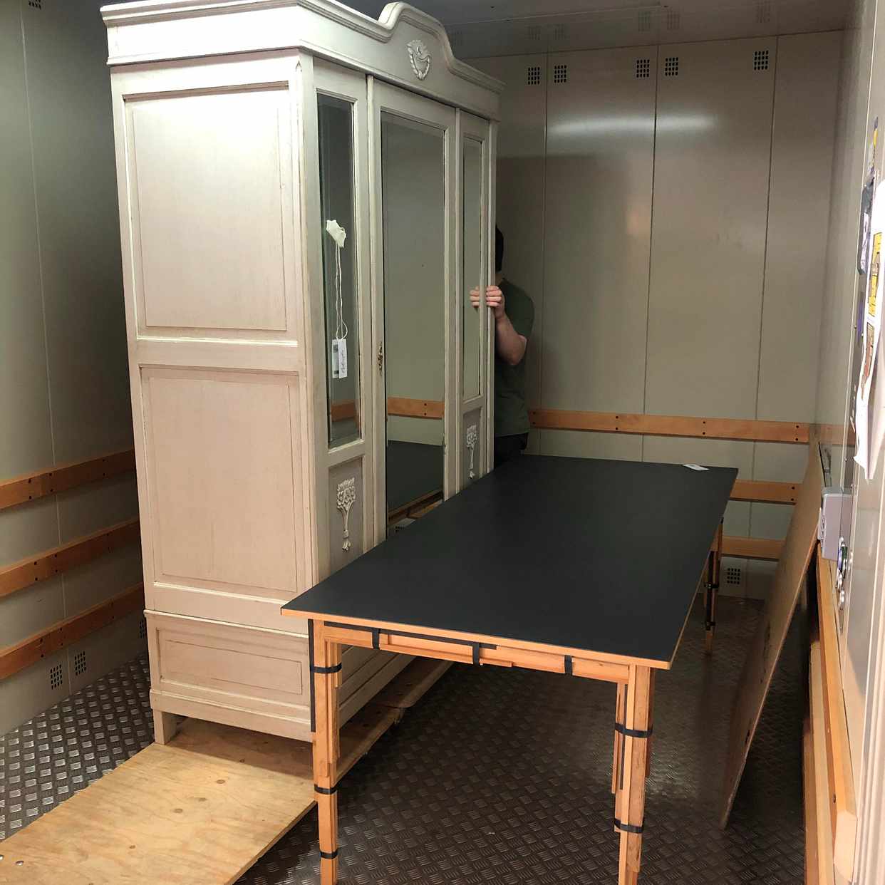image of Dining table and closet - 