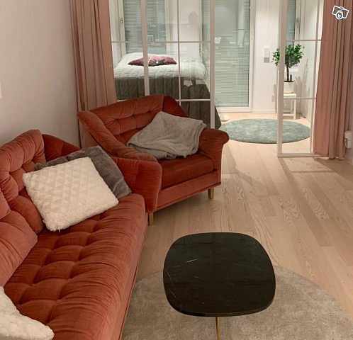 image of Soffa och fåtölj DUX rosa - 