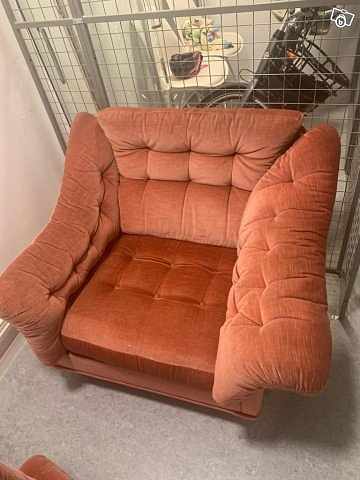 image of Soffa och fåtölj DUX rosa - 