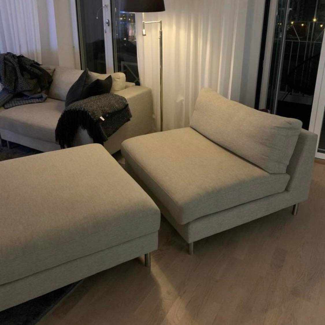 image of Fåtölj + fotpall - 