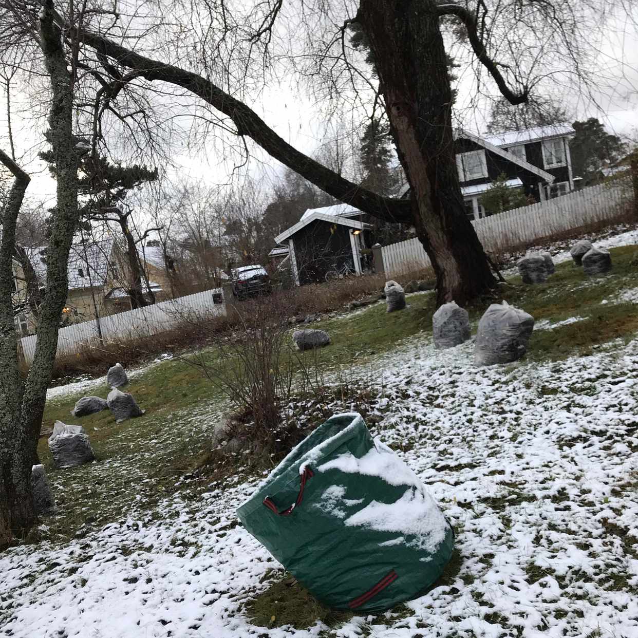 image of 19 påsar löv + 2 gröna - Dalarö