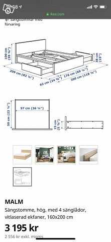 image of Säng Malm 160 - 