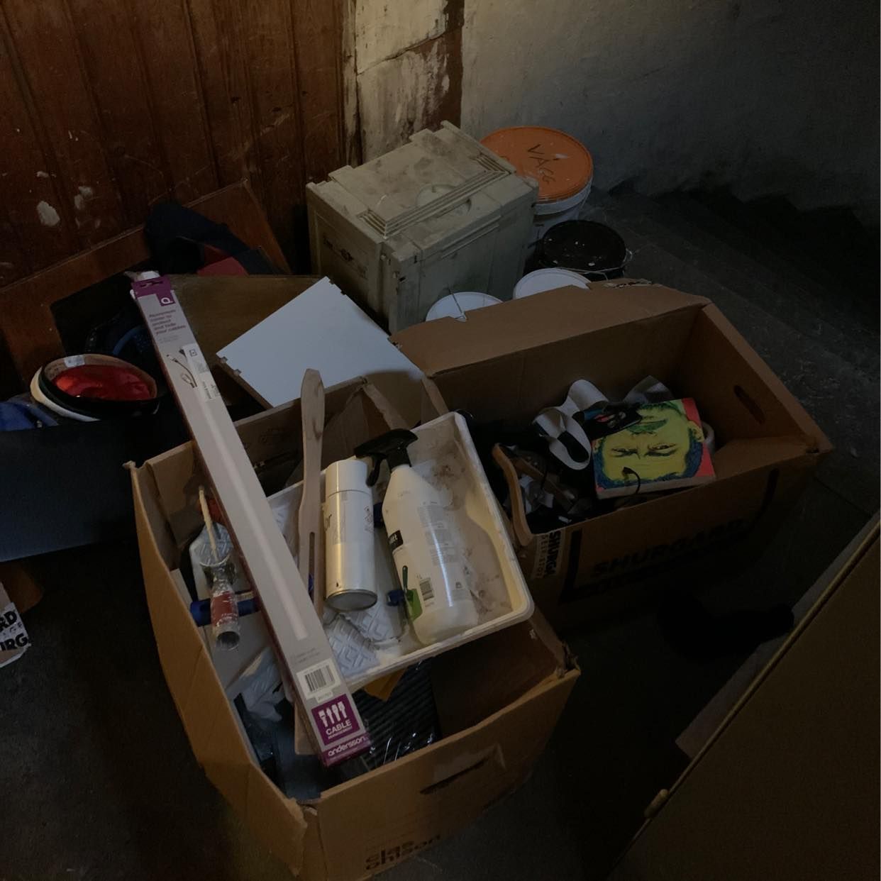 image of Kartonger med diverse - Stockholms Stad