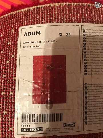image of IKEA matta Ådum röd - 