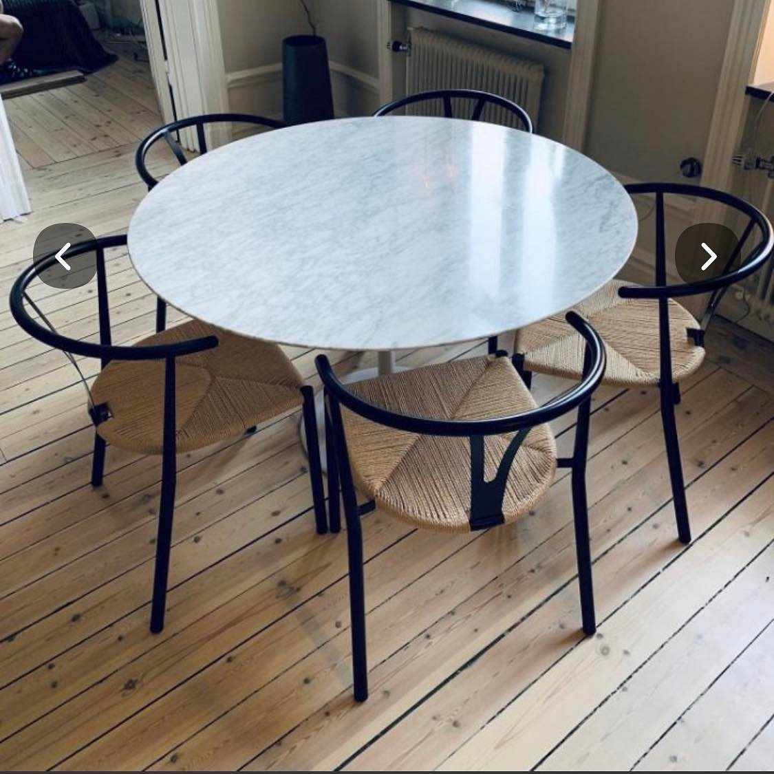 image of Matbord marmor med metall - 
