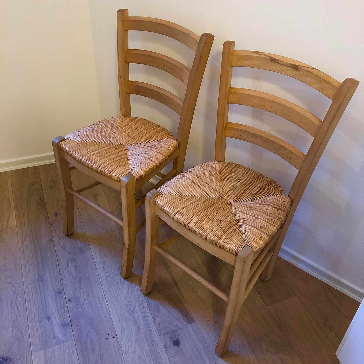image of 2 x wooden chairs - Stockholm