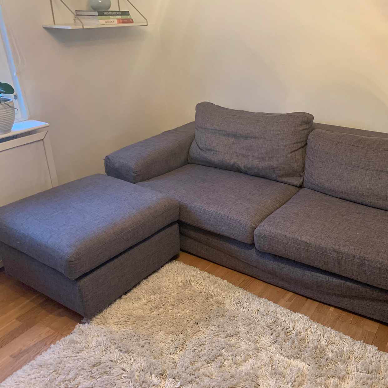 image of 3 sits soffa med fotpall - Johanneshov