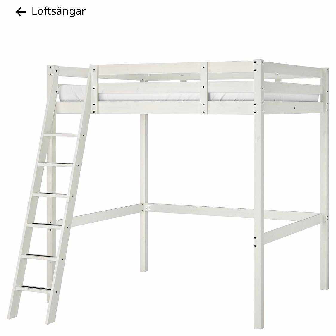 image of Loftsäng vit Storå Ikea - Täby