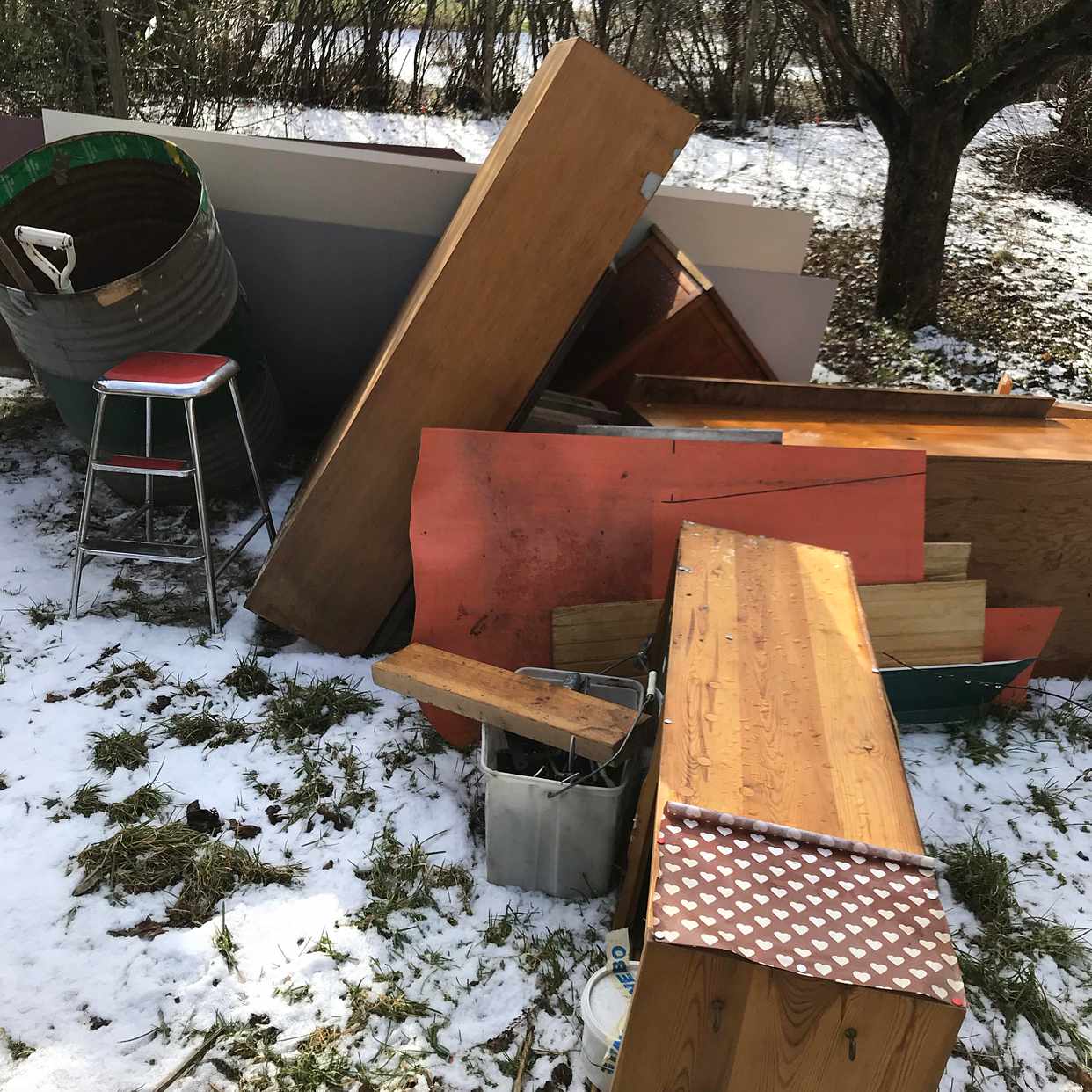 image of Metall trä plåt etc stor - 