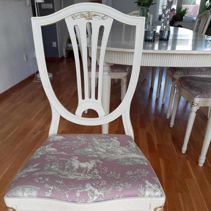 image of Matbord + 8 stolar - 