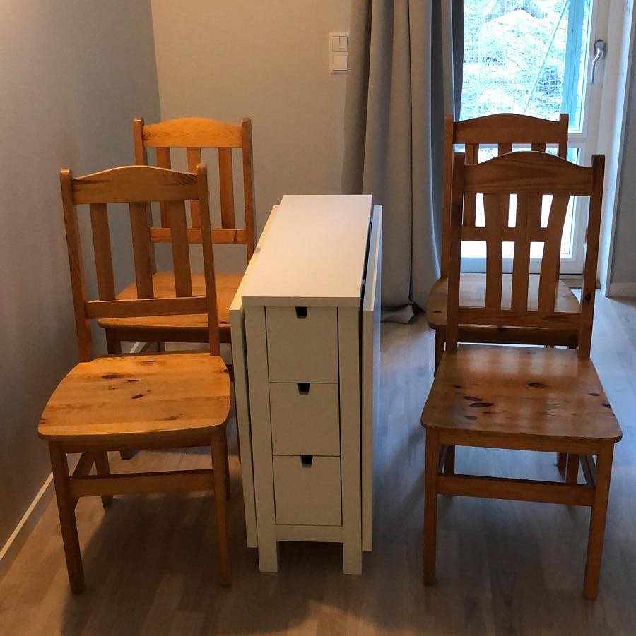 image of 1,40 säng, 4 stolar,1bord - 