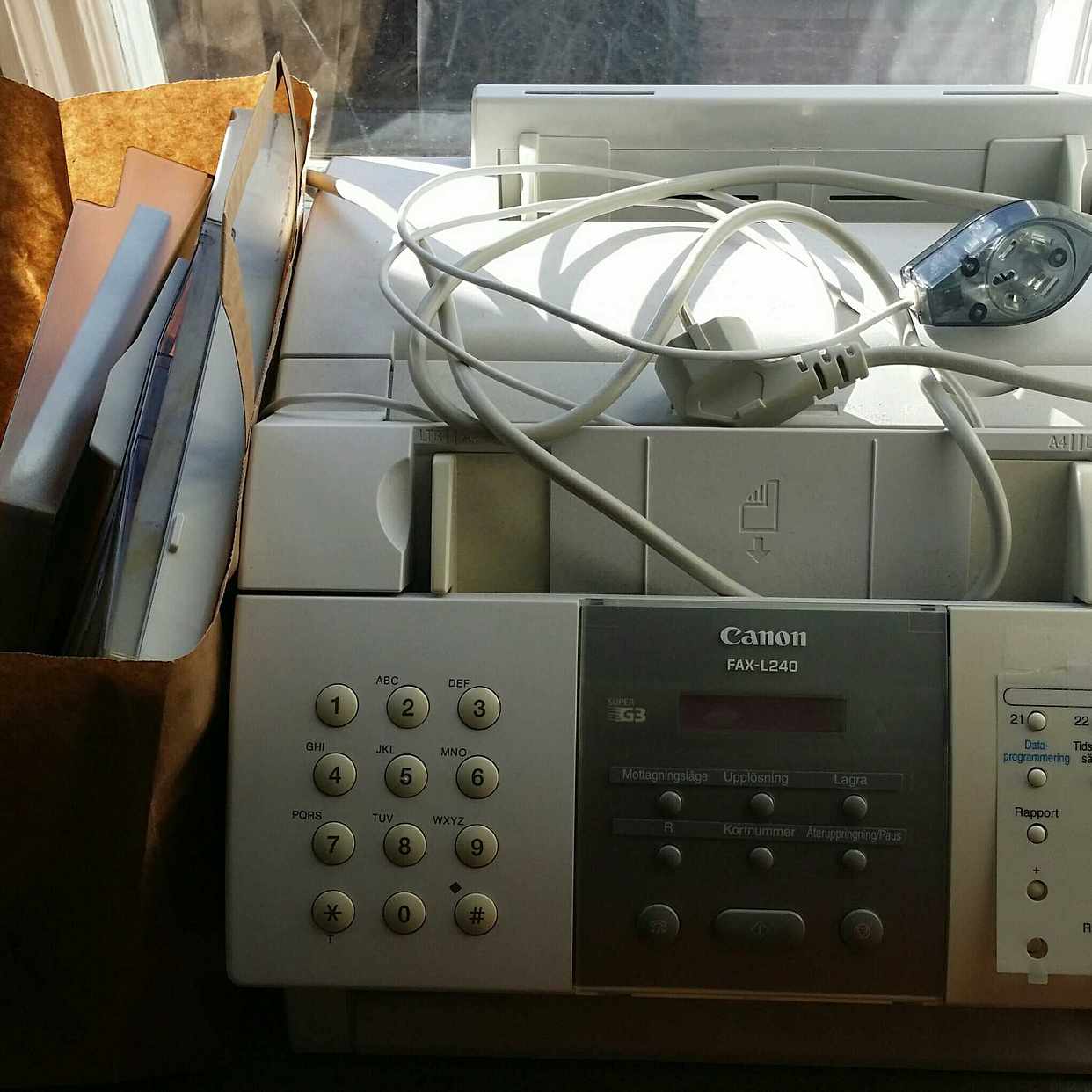 image of Trä, matta, fax, glas, mm - Stockholm