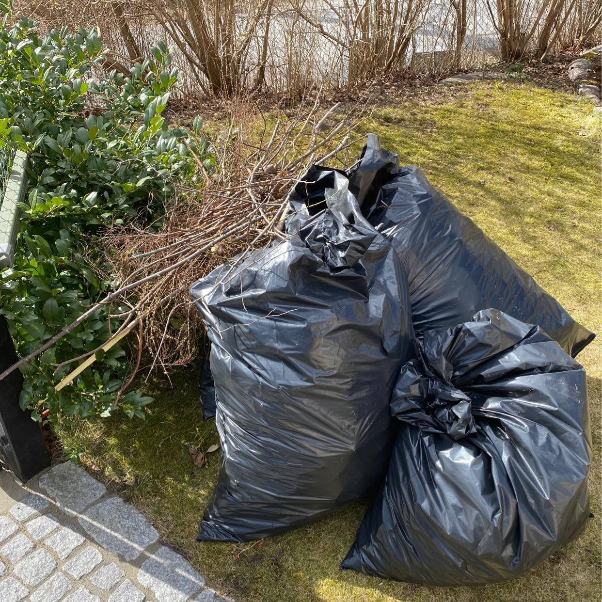 image of Lövsäckar och grenar - Saltsjö-Boo