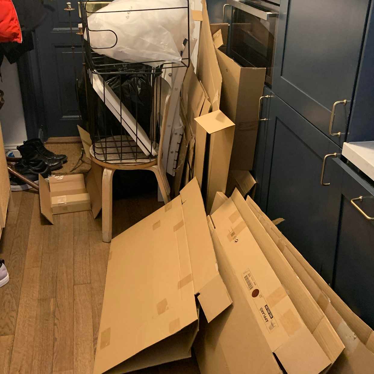 image of Cardboard, chairs etc - Stockholm City