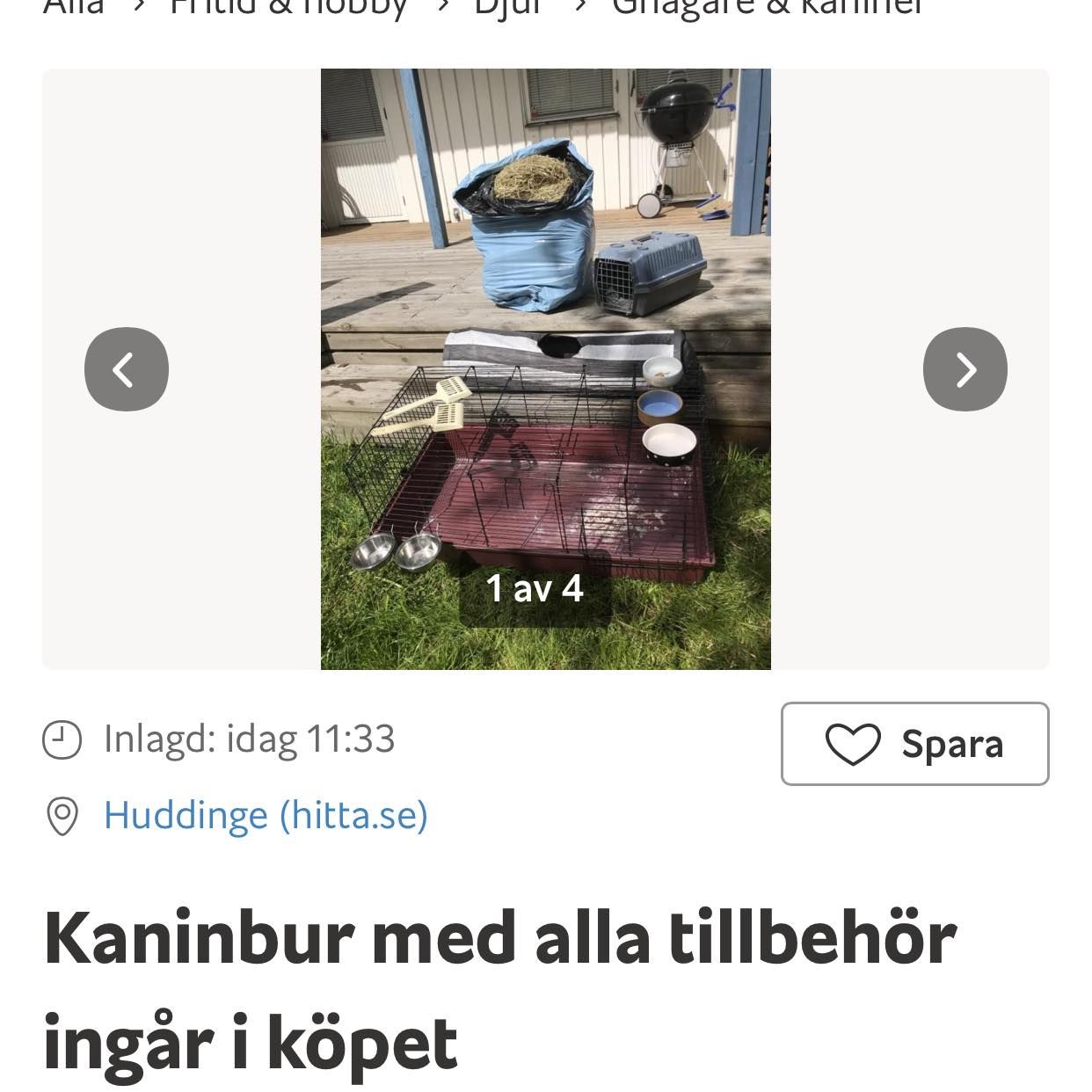 image of Kaninbur med tillbehör - 