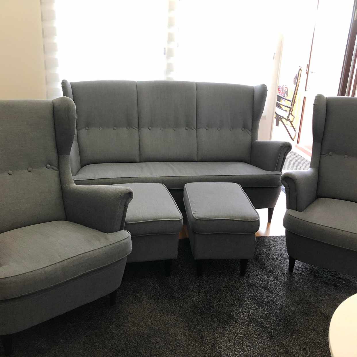 image of Flytta soffa  och fåtölje - 