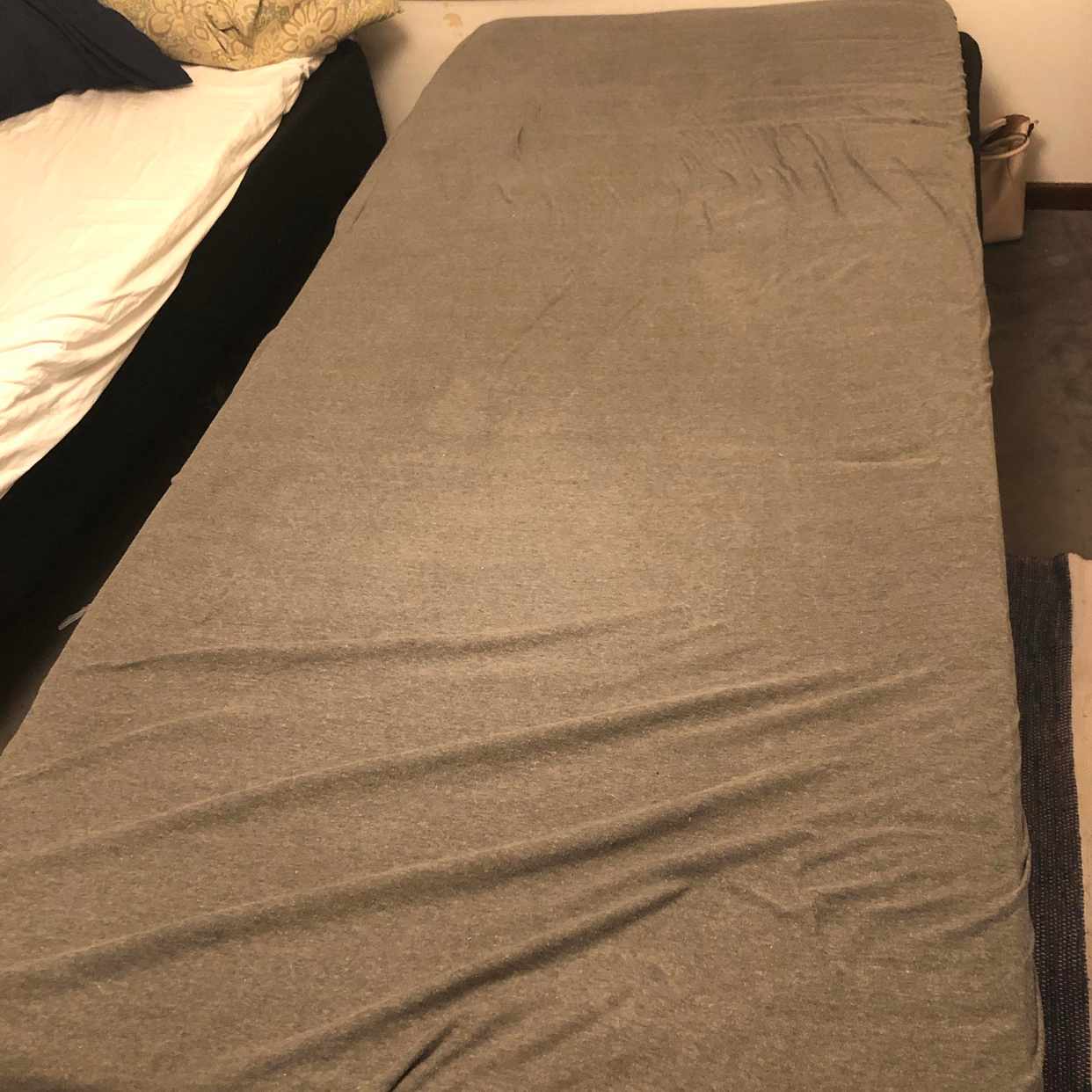 image of ONE twin bed & rug - 