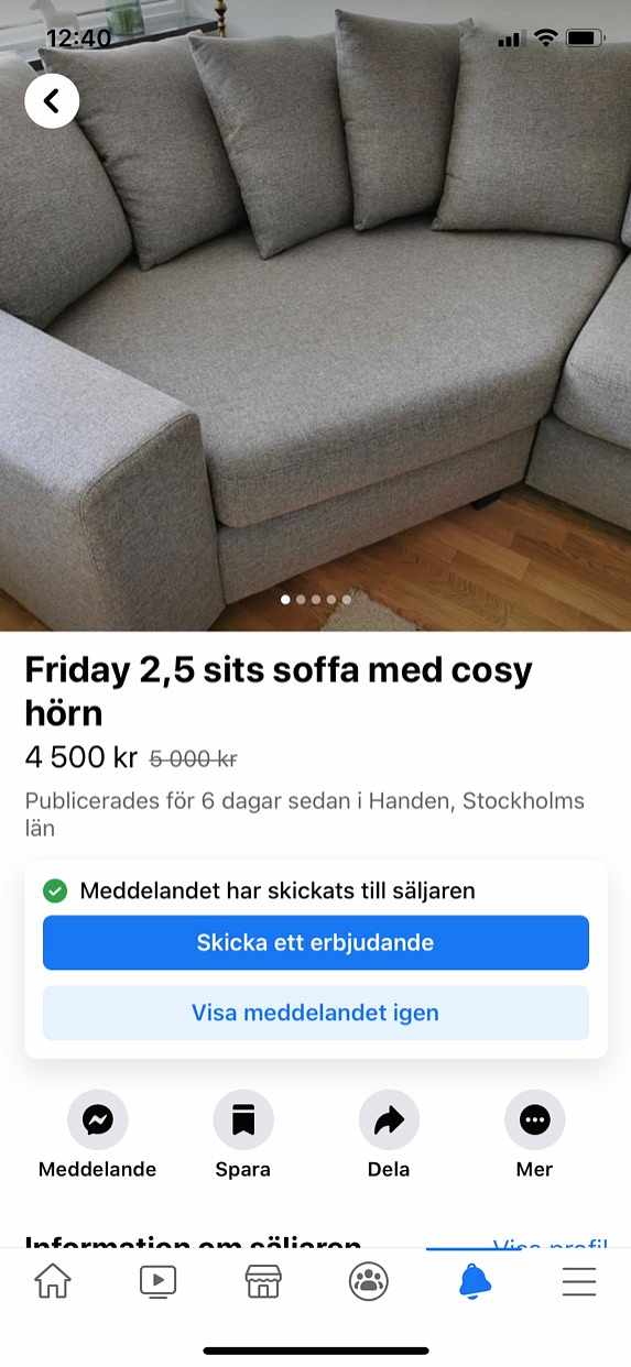 image of en soffa från Handen till - 