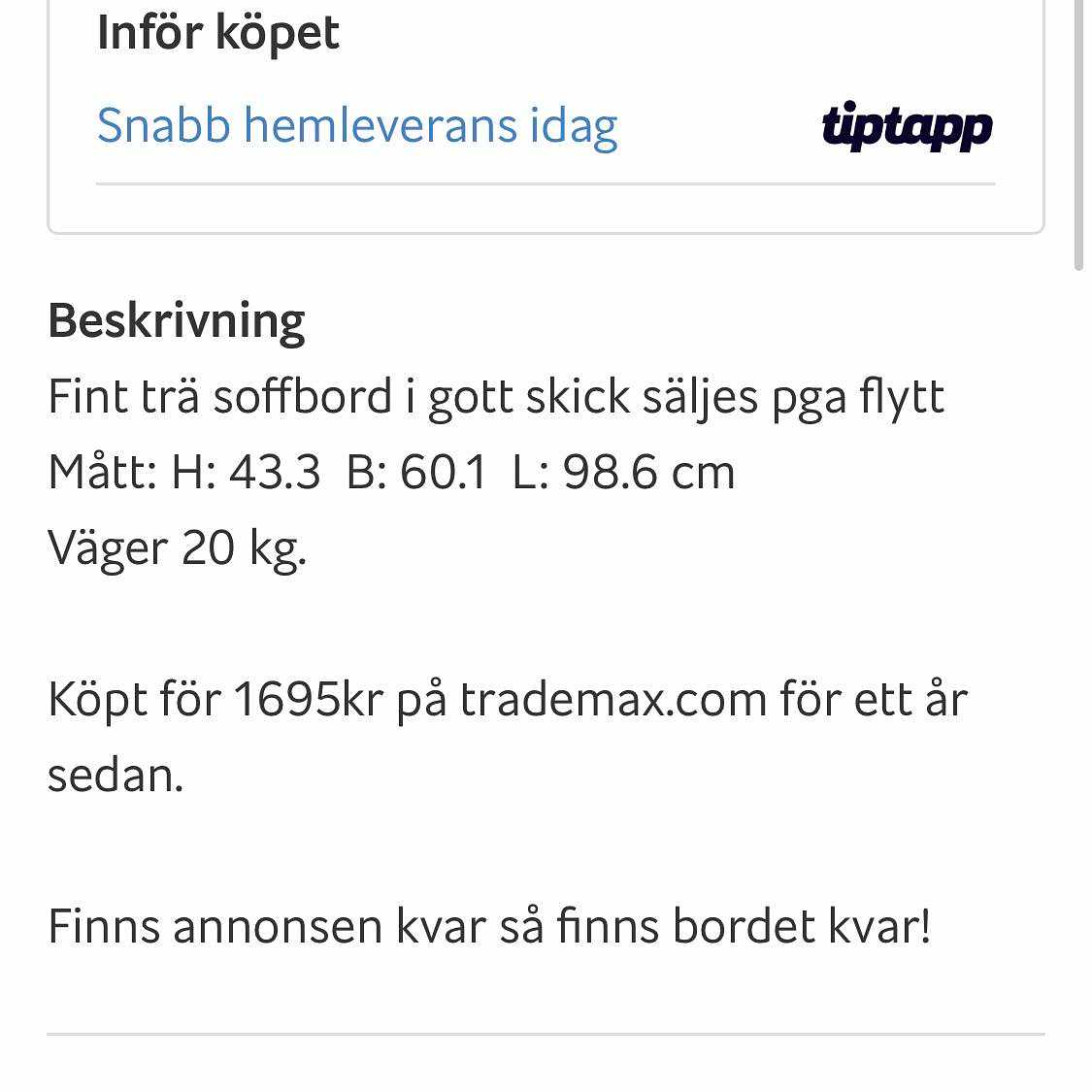 image of Hämta soffbord - 