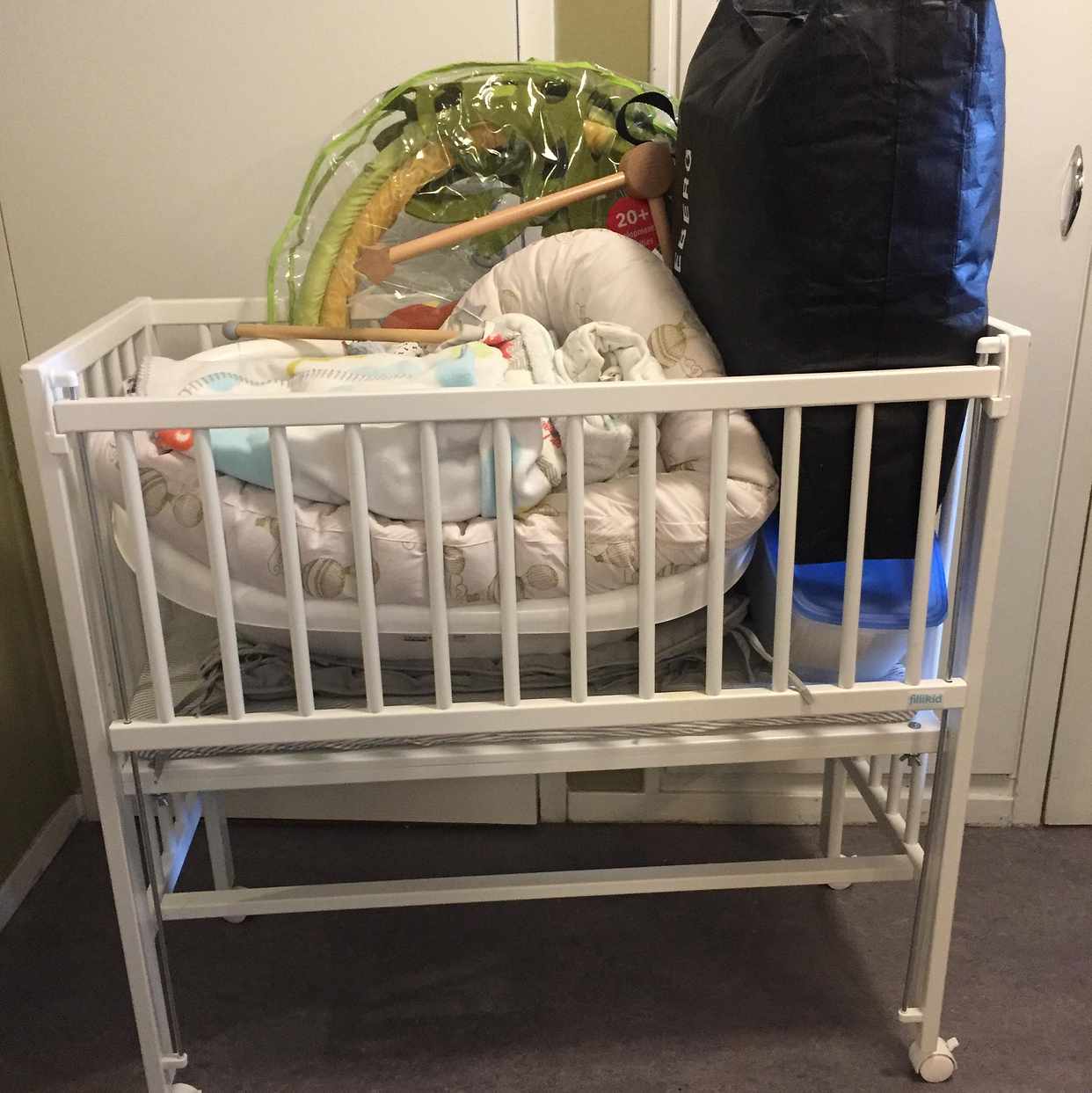 image of Baby crib and items - 