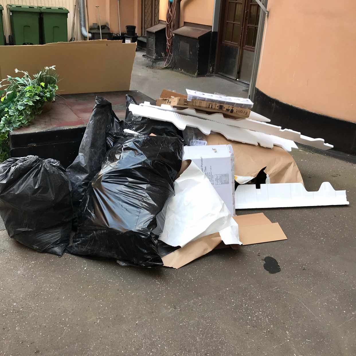 image of Cardboards, trash - Stockholm