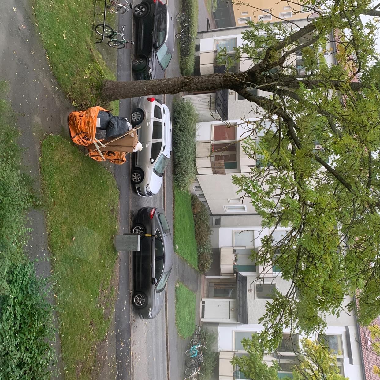image of Säckar med parkett - Enskede