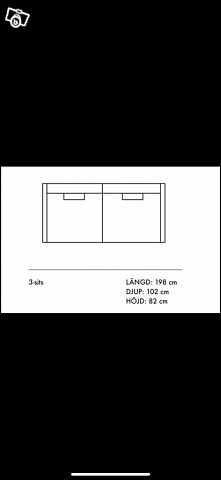 image of Petito 3-sits soffa Trist - 