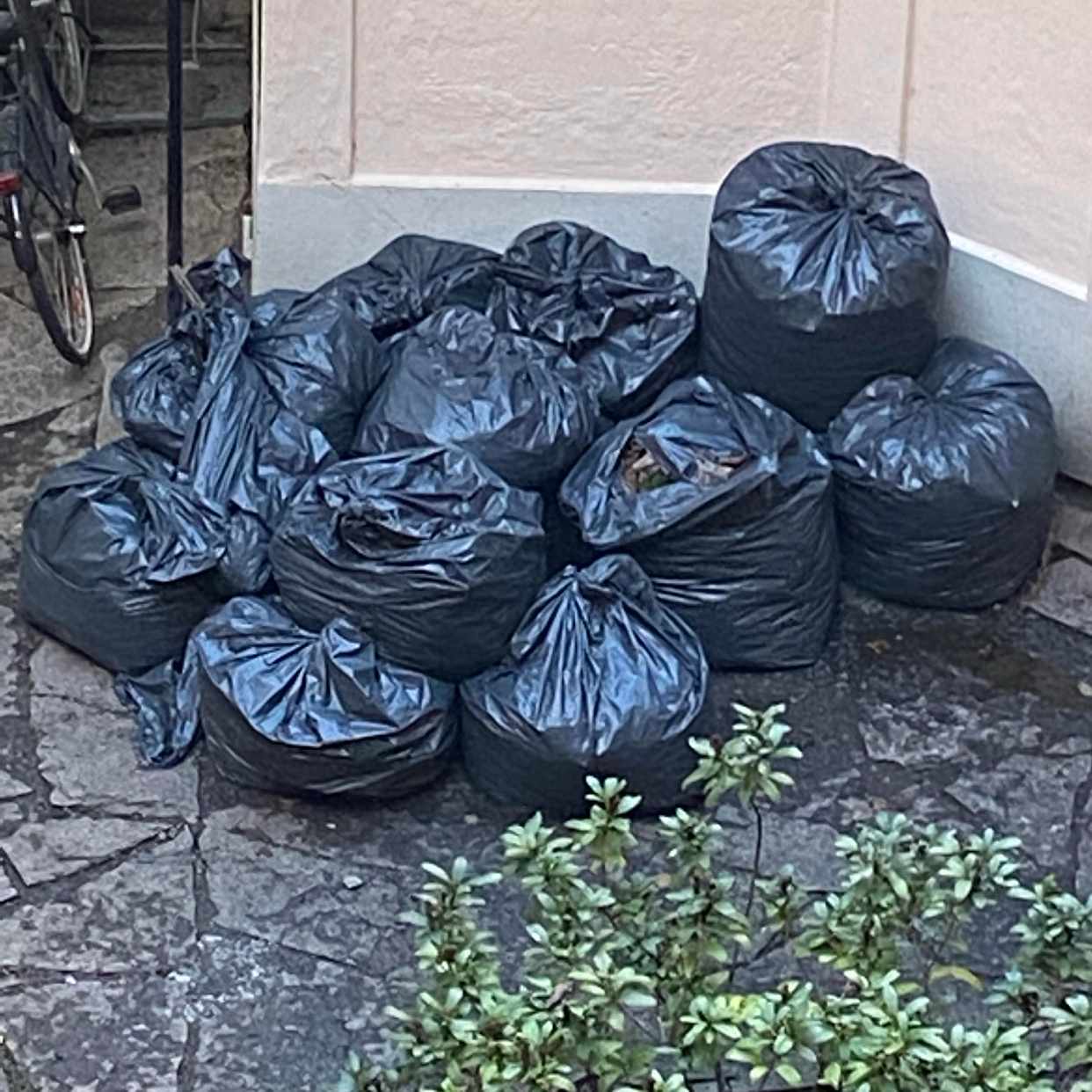 image of Säckar m trädgårdsavfall - Stockholms Stad