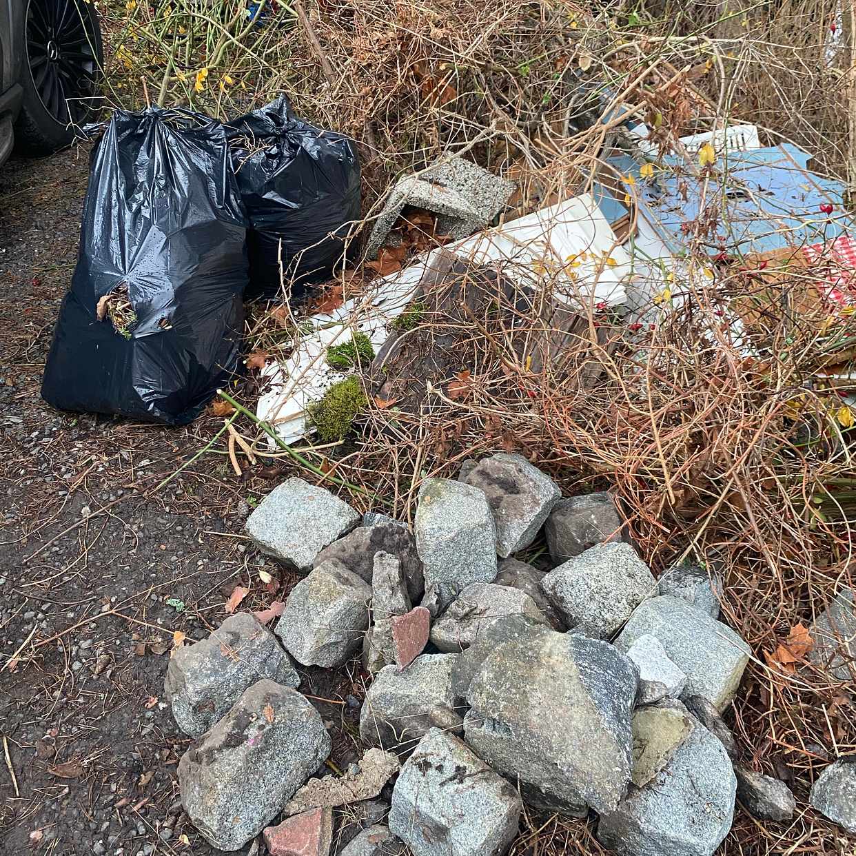 image of Två st högar med ris mm - Bromma