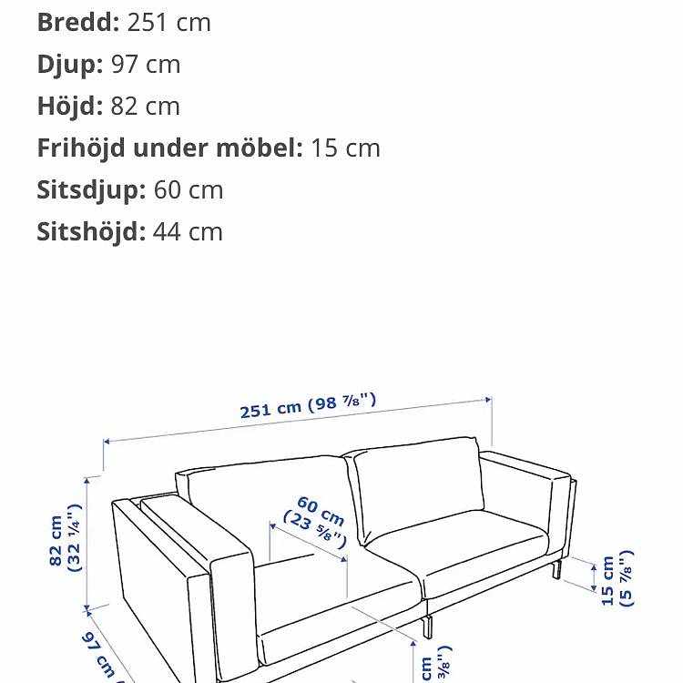 image of Hämta en soffa 251 cm - 